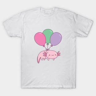 Cute Axolotl and Balloons T-Shirt